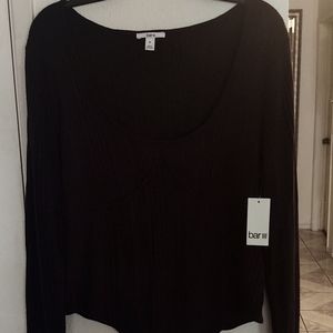 NWT Bar lll black bodysuit shirt size x large